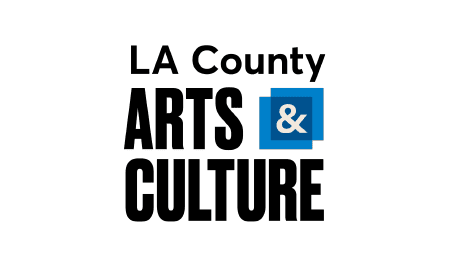 funder 6 lacounty artsandculture Wild Up La County Arts & Culture Logo Bold 'la County' Above 'arts & Culture' with a Blue Square Containing an Ampersand to the Right of 'arts'